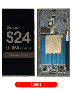 Aftermarket - 120Hz Soft OLED Screen and Digitizer Assembly w/ Frame for Samsung Galaxy S24 Ultra (S928) (Titanium Gray)