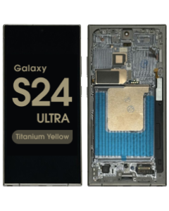 Refurbished - OLED Screen and Digitizer Assembly w/ Frame for Samsung Galaxy S24 Ultra (S928) (US / International Version) (Titanium Yellow)