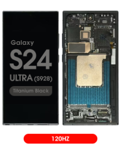 Aftermarket - 120Hz Soft OLED Screen and Digitizer Assembly w/ Frame for Samsung Galaxy S24 Ultra (S928) (Titanium Black)