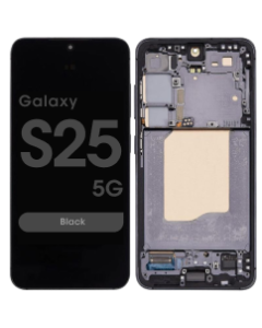 Service Pack - OLED Screen and Digitizer Assembly w/ Frame for Samsung Galaxy S25 5G (S931) (US / International Version) (Black)