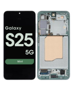 Service Pack - OLED Screen and Digitizer Assembly w/ Frame for Samsung Galaxy S25 5G (S931) (US / International Version) (Mint)