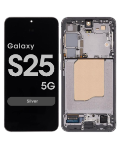 Service Pack - OLED Screen and Digitizer Assembly w/ Frame for Samsung Galaxy S25 5G (S931) (US / International Version) (Silver)