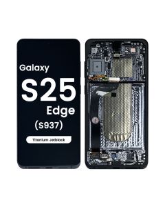 Refurbished - OLED Screen and Digitizer Assembly w/ Frame for Samsung Galaxy S25 Edge (S937) (Titanium Jetblack)