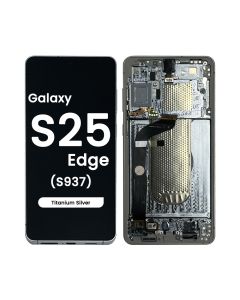 Refurbished - OLED Screen and Digitizer Assembly w/ Frame for Samsung Galaxy S25 Edge (S937) (Titanium Silver)