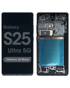 Refurbished - OLED Screen and Digitizer Assembly w/ Frame for Samsung Galaxy S25 Ultra (S938) (US / International Version) (Titanium Jet Black)