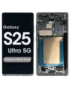 Refurbished - OLED Screen and Digitizer Assembly w/ Frame for Samsung Galaxy S25 Ultra (S938) (US / International Version) (Titanium White Silver / Titanium Silver Blue)