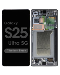 Service Pack - OLED Screen and Digitizer Assembly w/ Frame for Samsung Galaxy S25 Ultra 5G (S938) (Titanium Black)