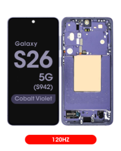 Aftermarket - 120Hz Soft OLED Screen and Digitizer Assembly w/ Frame for Samsung Galaxy S26 5G (S942) (US / International) (Cobalt Violet) - Injured Gadgets