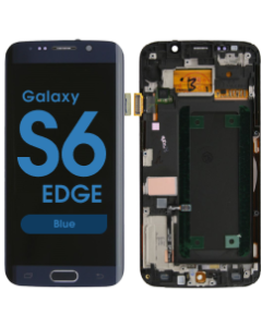 Refurbished - OLED Screen and Digitizer Assembly w/ Frame for Samsung Galaxy S6 Edge (G925) (Blue)