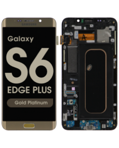 Refurbished - OLED Screen and Digitizer Assembly w/ Frame for Samsung Galaxy S6 Edge Plus (G928) (Gold Platinum)
