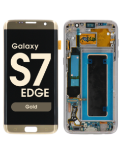 Refurbished - OLED Screen and Digitizer Assembly w/ Frame for Samsung Galaxy S7 Edge (G935) (Gold)