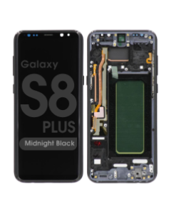Aftermarket - OLED Screen and Digitizer Assembly w/ Frame for Samsung Galaxy S8 Plus (G955) (Midnight Black)