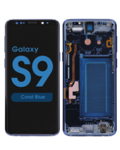 Refurbished - OLED Screen and Digitizer Assembly w/ Frame for Samsung Galaxy S9 (G960) (Coral Blue)