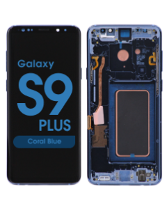 Refurbished - OLED Screen and Digitizer Assembly w/ Frame for Samsung Galaxy S9 Plus (G965) (Coral Blue)