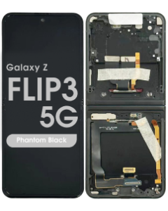 Refurbished - OLED Assembly w/ Digitizer for Samsung Galaxy Z Flip3 5G (F711) (Phantom Black)