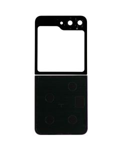 Back Cover w/ Camera Lens for Samsung Galaxy Z Flip7 FE 5G (F761) (No Logo) (Black)
