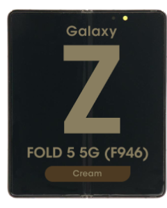 OEM Pull - OLED Screen and Digitizer Assembly w/ Frame for Samsung Galaxy Z Fold 5 5G (F946) (Grade C) (Cream)
