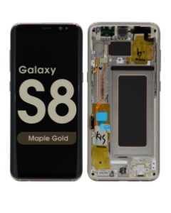 Service Pack - OLED Screen and Digitizer Assembly w/ Frame for Samsung Galaxy S8 (G950) (Maple Gold)