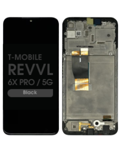 Refurbished - LCD Assembly w/ Frame for T-Mobile Revvl 6X Pro 5G (Black)