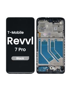 Refurbished - OLED Screen and Digitizer Assembly w/ Frame for T-Mobile Revvl 7 Pro (Black)