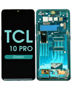 Refurbished - OLED Screen and Digitizer Assembly w/ Frame for TCL 10 Pro (T799B) (Green)