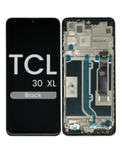 Refurbished - LCD and Screen Digitizer Assembly w/ Frame for TCL 30 XL (Black)