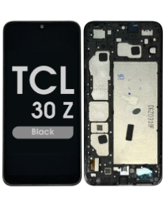 Refurbished - LCD and Screen Digitizer Assembly w/ Frame for TCL 30 Z (Black)