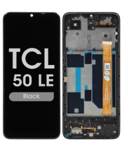 Refurbished - LCD and Screen Digitizer Assembly w/ Frame for TCL 50 LE (Black)