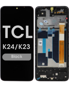 Refurbished - LCD Screen and Digitizer Assembly w/ Frame for TCL K24 / K23 (Black)