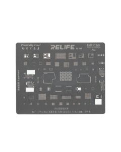 RELIFE RL-044 Steel Net of iPhone X / XR / XS Max / 11 / 11 Pro / iPad Dot Reballing Matrix Original Color Steel Mesh