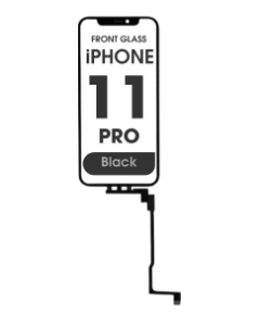 (3in1) Long Cable Front Glass w/ Digitizer / OCA w/ out IC for iPhone 11 Pro