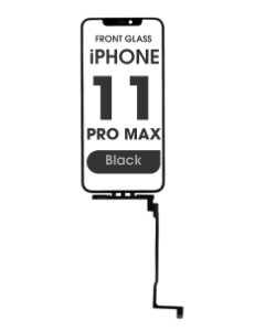 (3in1) Long Cable Front Glass w/ Digitizer / OCA w/ out IC for iPhone 11 Pro Max