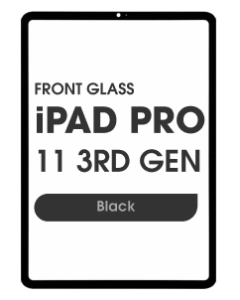 (2in1) Front Glass w/ OCA for iPad Pro 11 3rd Generation (Black)