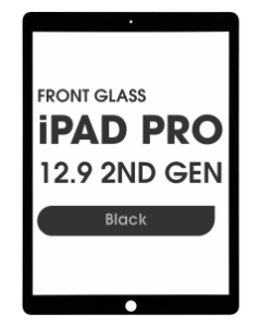 (2in1) Front Glass w/ OCA for iPad Pro 12.9 2nd Generation (Black)