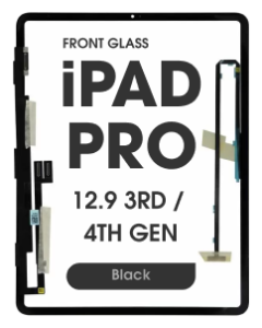 (3in1) Front Glass w/ Digitizer / OCA for iPad Pro 12.9 3rd / 4th Generation (Black)