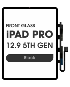 (3in1) Front Glass w/ Digitizer / OCA for iPad Pro 12.9 5th Generation (Black)
