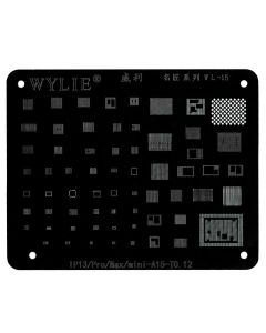 Wylie - WL-15 Stencil Planting Tin Net for LCD for iPhone 13 Mini / 13 / 13 Pro / 13 Pro Max