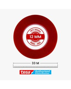 Tesa - Red Tape Adhesive (12mm x 33m)