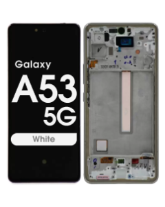 Refurbished - OLED Screen and Digitizer Assembly w/ Frame for Samsung Galaxy A53 5G (A536 / 2022) (White)