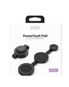 ZIZO - PowerVault Fold 3-in-1 Travel Charging Station w/ MagSafe Mount (Black)