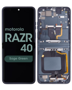 Genuine - OLED Assembly w/ Frame for Moto Razr 40 (XT2323 / 2023) (Sage Green)