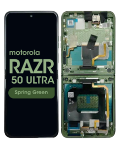 Genuine -OLED Assembly w/ Frame for Motorola Razr 50 Ultra (XT2451 / 2024) (Spring Green)