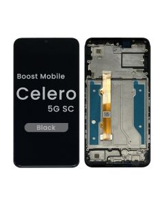 Refurbished - LCD Screen and Digitizer Assembly w/ Frame for Boost Mobile Celero 5G SC (SN339D) / Summit 5G (SN339D-SMT) (Black)