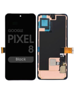 Premium - OLED Screen and Digitizer Assembly w/ Frame for Google Pixel 8 (Black)