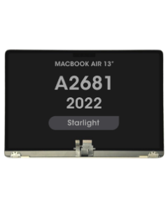Premium - LCD Screen and Digitizer Assembly for MacBook Air 13" (M2) (A2681) (2022) (Starlight)