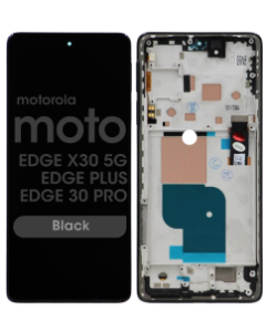 Refurbished - LCD Screen and Digitizer Assembly w/ Frame for Motorola Edge X30 5G (XT2201-2/6 / 2021) / Edge Plus (XT2201-4 / 2022) / Edge 30 Pro (XT2201-1 / 2022) (Black)