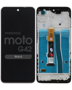 Refurbished - Screen and Digitizer Assembly w/ Frame for Motorola Moto G42 (XT2233 / 2022) (Black)