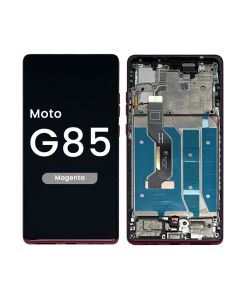 Refurbished- OLED Screen and Digitizer Assembly w/ Frame for Moto G85 (XT2427 / 2024) (Magenta)