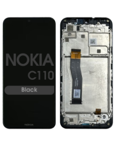 Refurbished - LCD Assembly w/ Frame for Nokia C110 (TD-LTE US 32GB N156DL / 2023) (Black)
