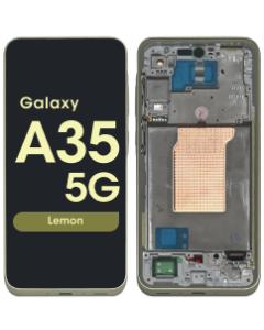 Refurbished - OLED Screen and Digitizer Assembly w/ Frame for Samsung Galaxy A35 5G (A356 / 2024) (Lemon)
